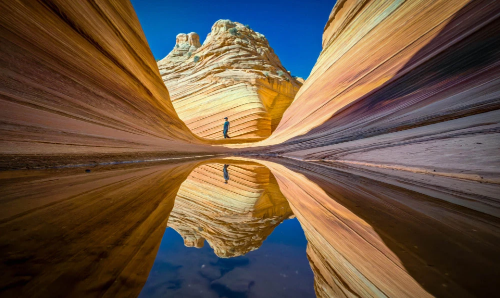 Sadek Khafagy from Egypt won the award in the outdoor category for his work titled ‘Reflection.’ His image captures the beauty of the rock formations of The Wave in Arizona.
