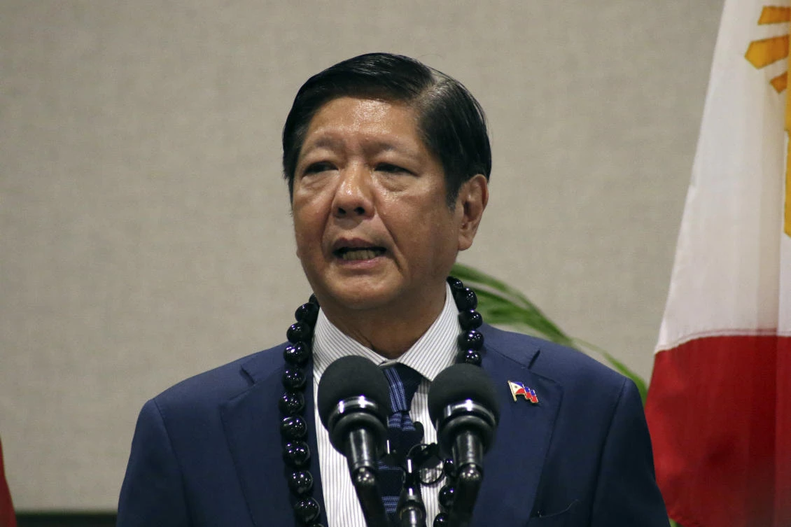 Philippine President Ferdinand Marcos Jr.’s announcement comes a day after he told a forum in Hawaii the situation in the South China Sea had become more ‘dire than it was before.’ (AP)