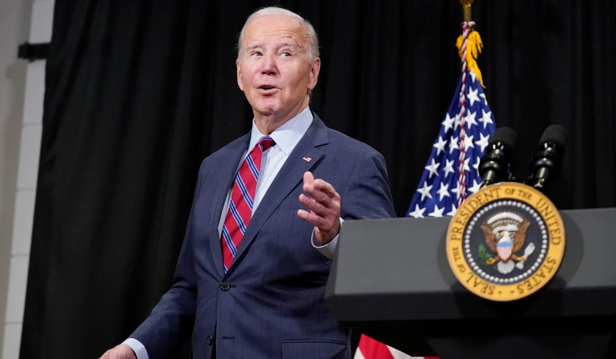 President Joe Biden responds to a reporter as he leaves after speaking in Nantucket, Mass., on Friday, Nov. 24, 2023, about hostages freed by Hamas in the first stage of a swap under a four-day cease-fire deal. (AP)