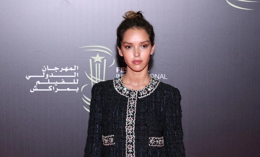 Lyna Khoudri was on hand at a ceremony to mark the 20th anniversary of the Marrakech International Film Festival. (Getty Images)