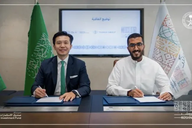 The MoU was signed by Head of Strategic and Corporate Affairs at ROSHN Group Yassen Kattan, and Chairman of the Tsang Group Patrick Tsang. Supplied