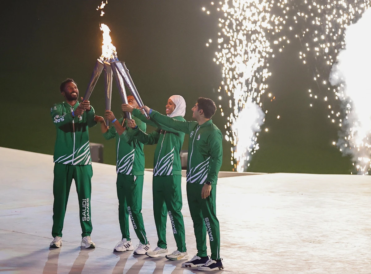 The opening ceremony of the second Saudi Games featured a variety of performances, a ceremonial torch lighting, fireworks and light shows. (AN photos by Saad Alanzi)
