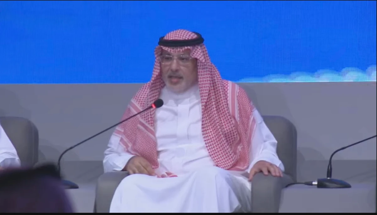 Investment Ministry official Sami bin Mohammed Al-Hamoud speaks at the Jazan Investment Forum 2023.