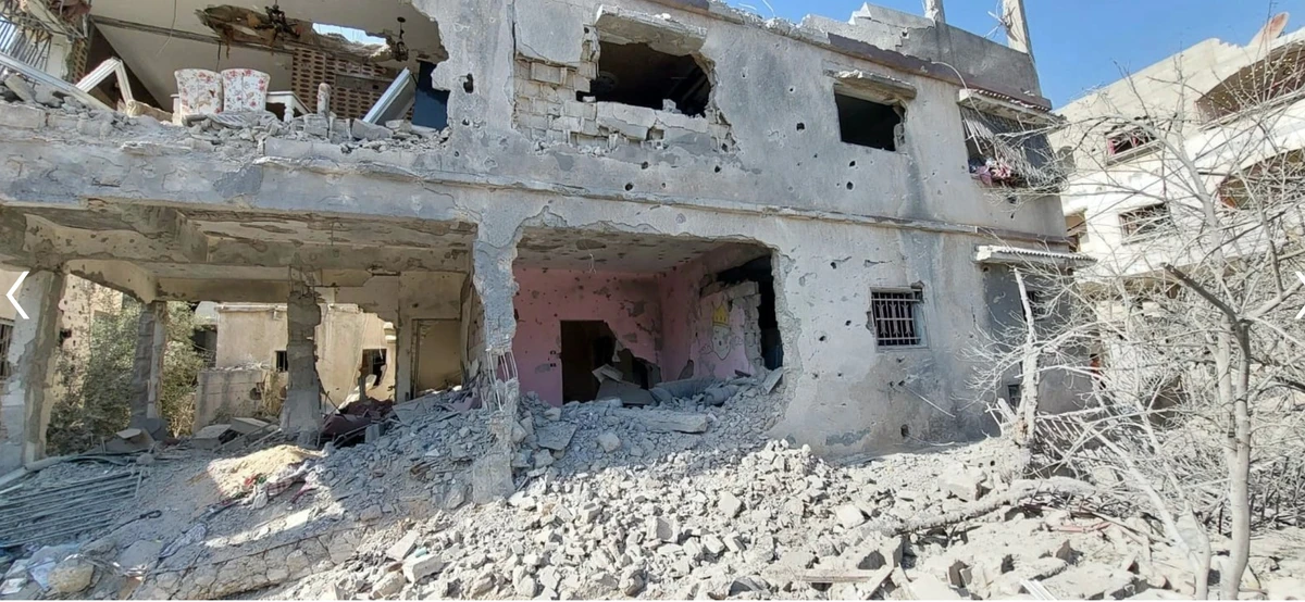 On Nov. 24, 2023, as Almadhoun family slept, Israeli forces dropped a massive bomb on their home in Beit Lahia, in the Gaza Strip. (Supplied)