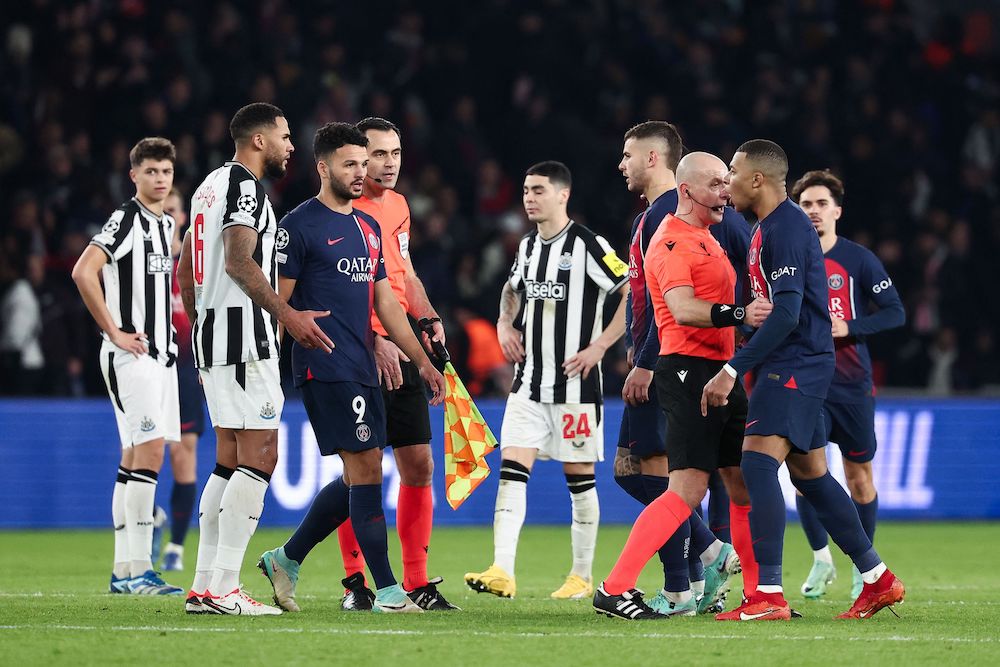 Newcastle are still reeling from the injustice in France when a penalty was wrongly awarded to opponents Paris Saint-Germain and duly dispatched by Kylian Mbappe. (AFP)