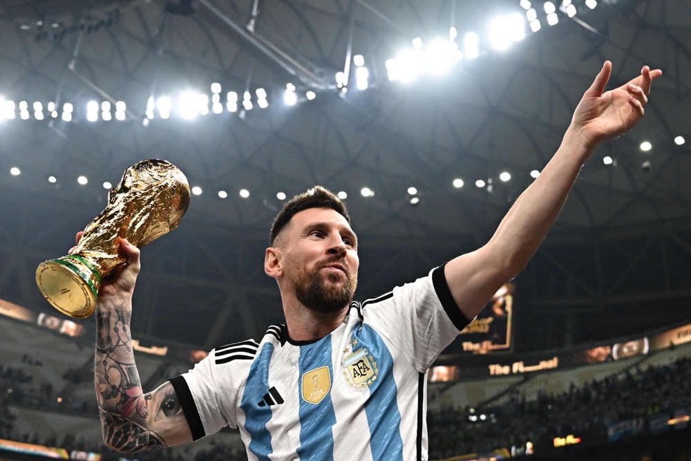 Argentina star Lionel Messi left the possibility of playing in the World Cup 2026 open, although he accepted that it will be"difficult" considering he will be 39 by then. (AFP)