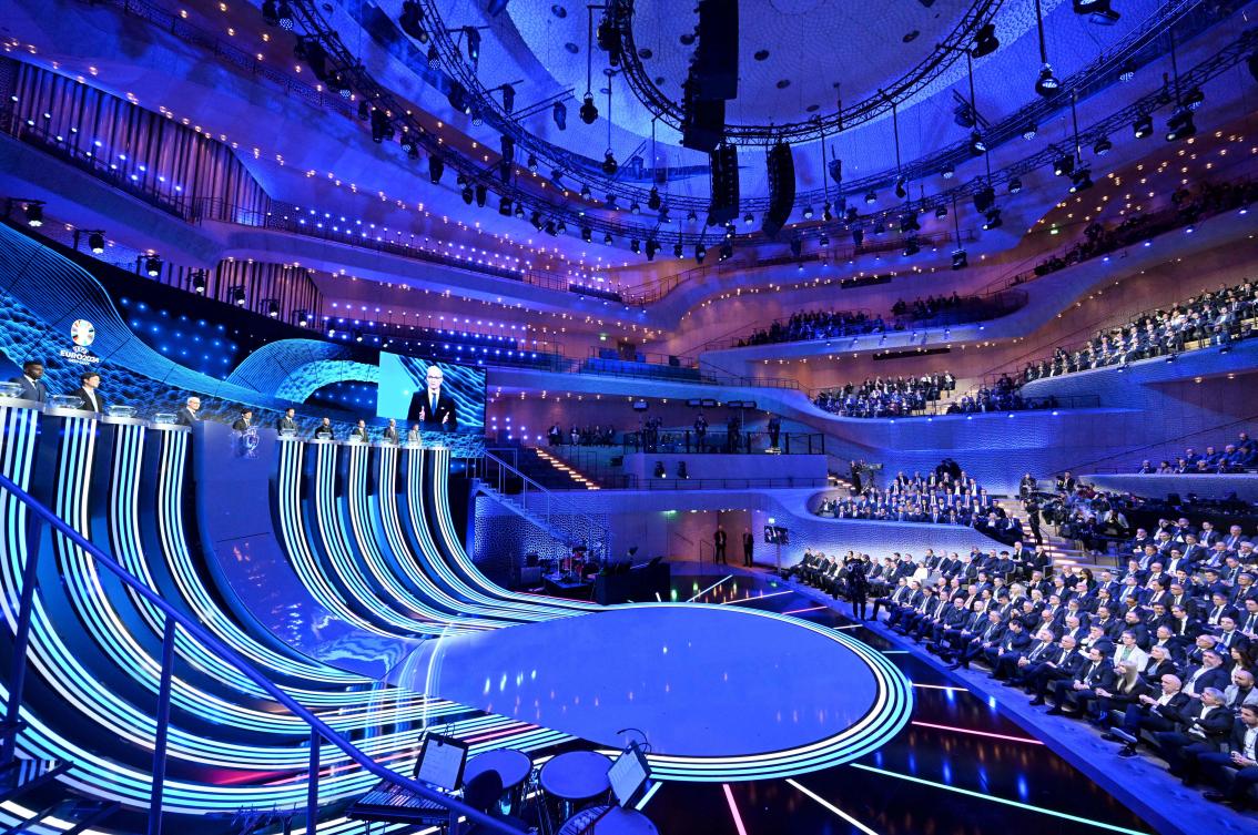 Euro 2024 draw ceremony interrupted by noises in German concert hall in claimed social media prank
