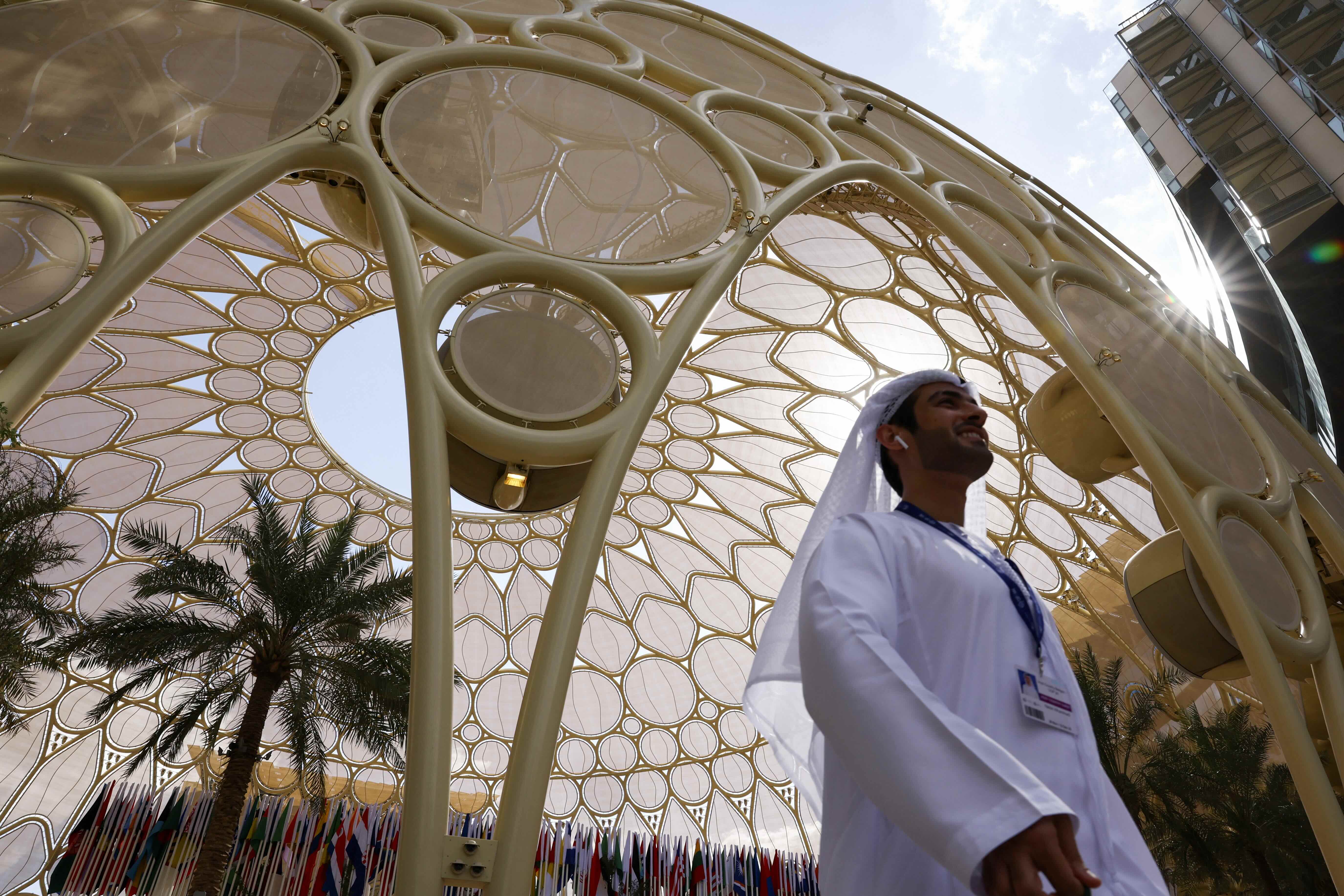 A view of Dubai’s Expo City during the UN Climate Change Conference known as COP28 in Dubai. Reuters