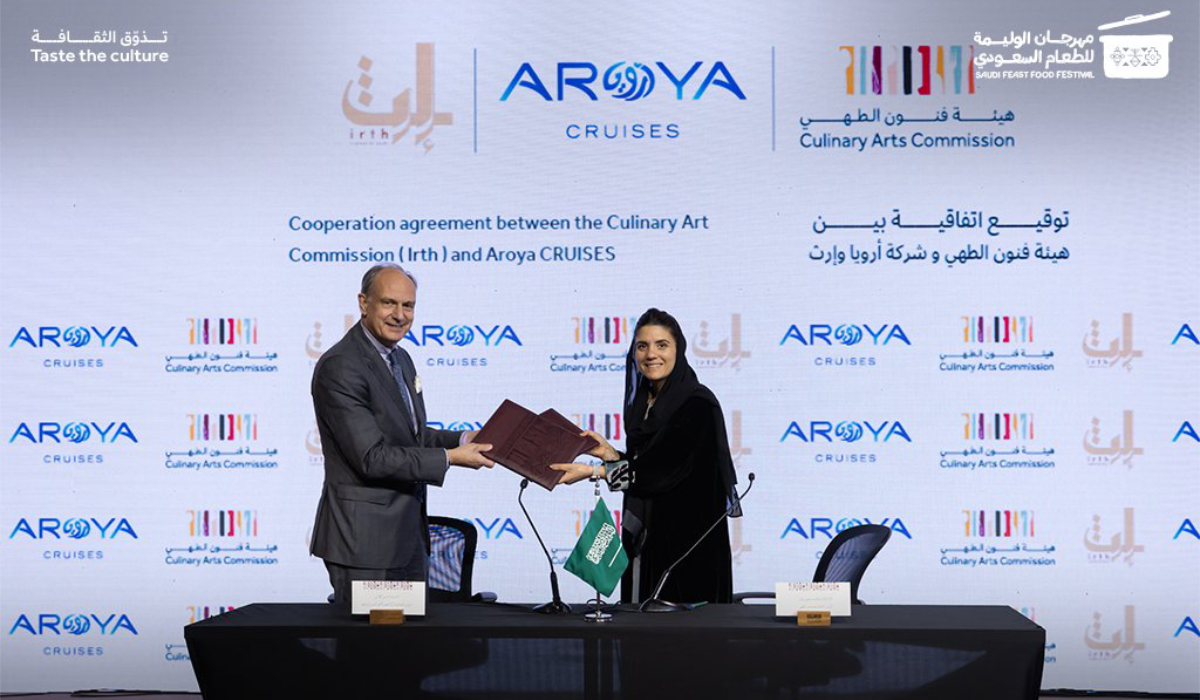 AROYA Cruises, the first-ever Saudi domestic cruise line, will make history as the first homegrown cruise brand in the Arab region. (Twitter @MOCCulinary)