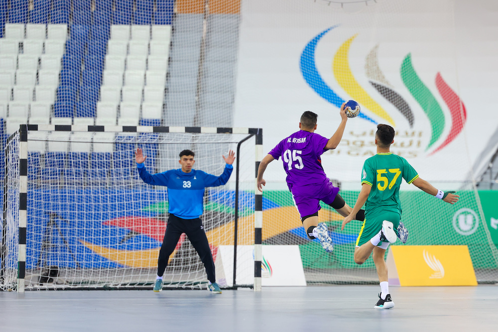 Above, action from the handball games at Saudi Games 2023. (Supplied)