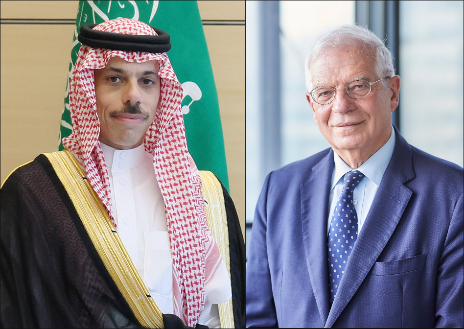 Saudi Foreign Minister Prince Faisal bin Farhan holds a phone call with EU Foreign Policy Chief Josep Borrell. (Wikipedia)