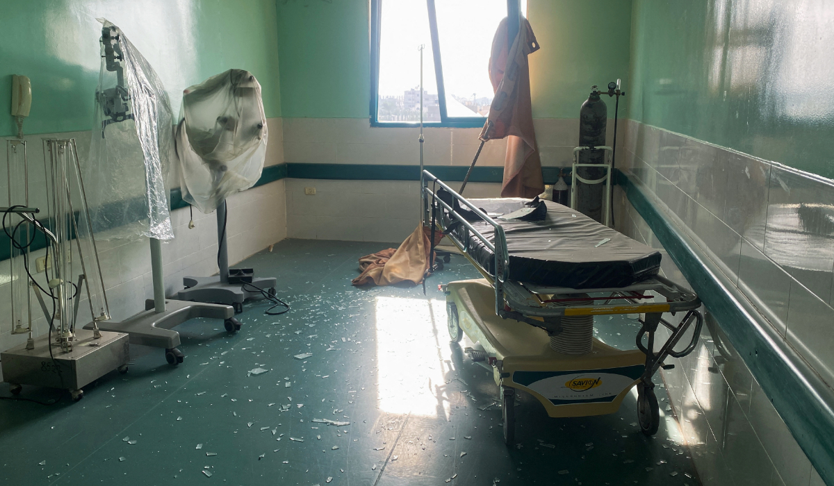A view of Yafa hospital damaged by Israeli strikes, amid the ongoing conflict between Israel and the Palestinian Islamist group Hamas, in the central Gaza Strip, December 8, 2023. (REUTERS)