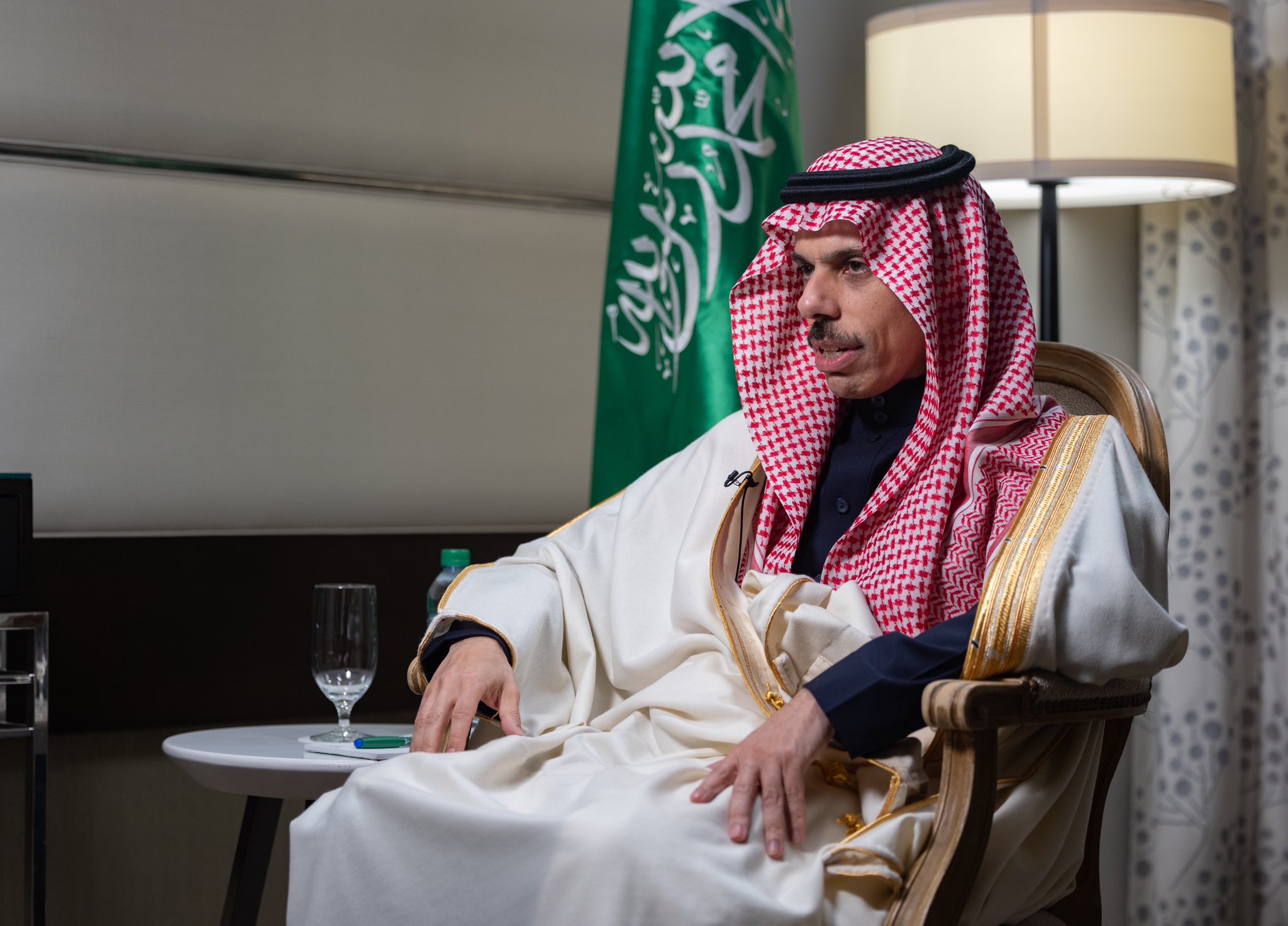Saudi foreign minister Prince Faisal bin Farhan is currently leading the Arab-Islamic Ministerial Committee’s visit in Washington to call for a Gaza ceasefire. (X: @KSAMOFA)