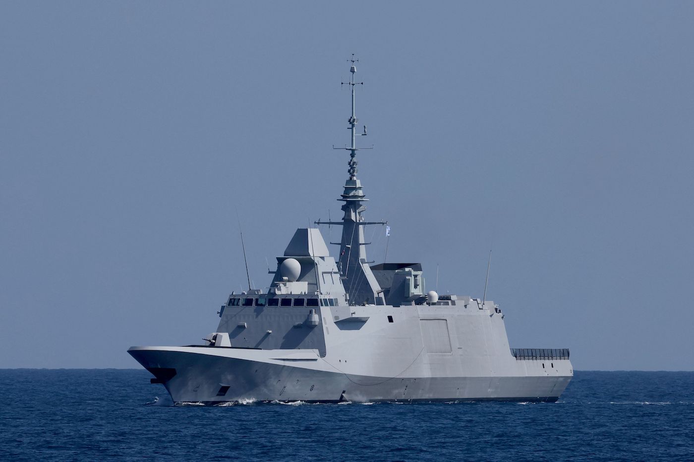 The French military said on Dec. 10, 2023 that its frigate Languedoc shot down two drones in the Red Sea that were heading towards it from Yemen’s coast. (AFP)