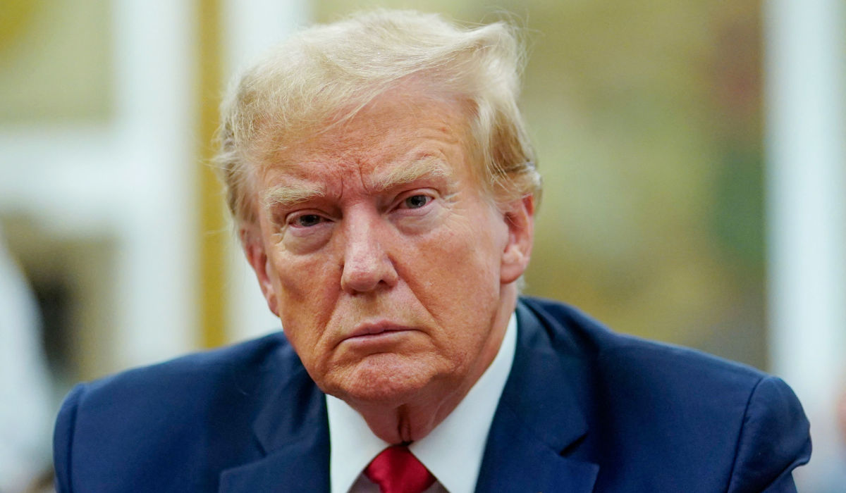 Former US President Donald Trump arrives at the New York State Supreme Court during the civil fraud trial against the Trump Organization, in New York City on December 7, 2023. (AFP)