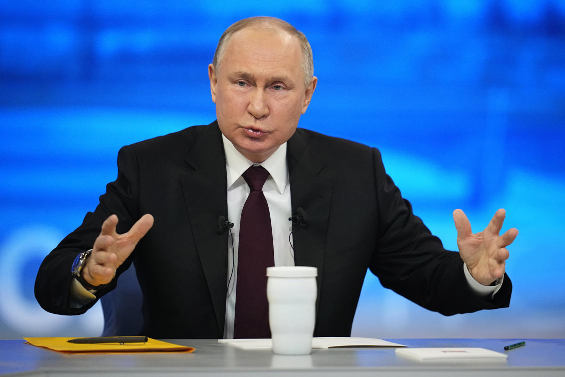 President Vladimir Putin said that Russia could ‘move forward’ despite Western economic sanctions. (AP)