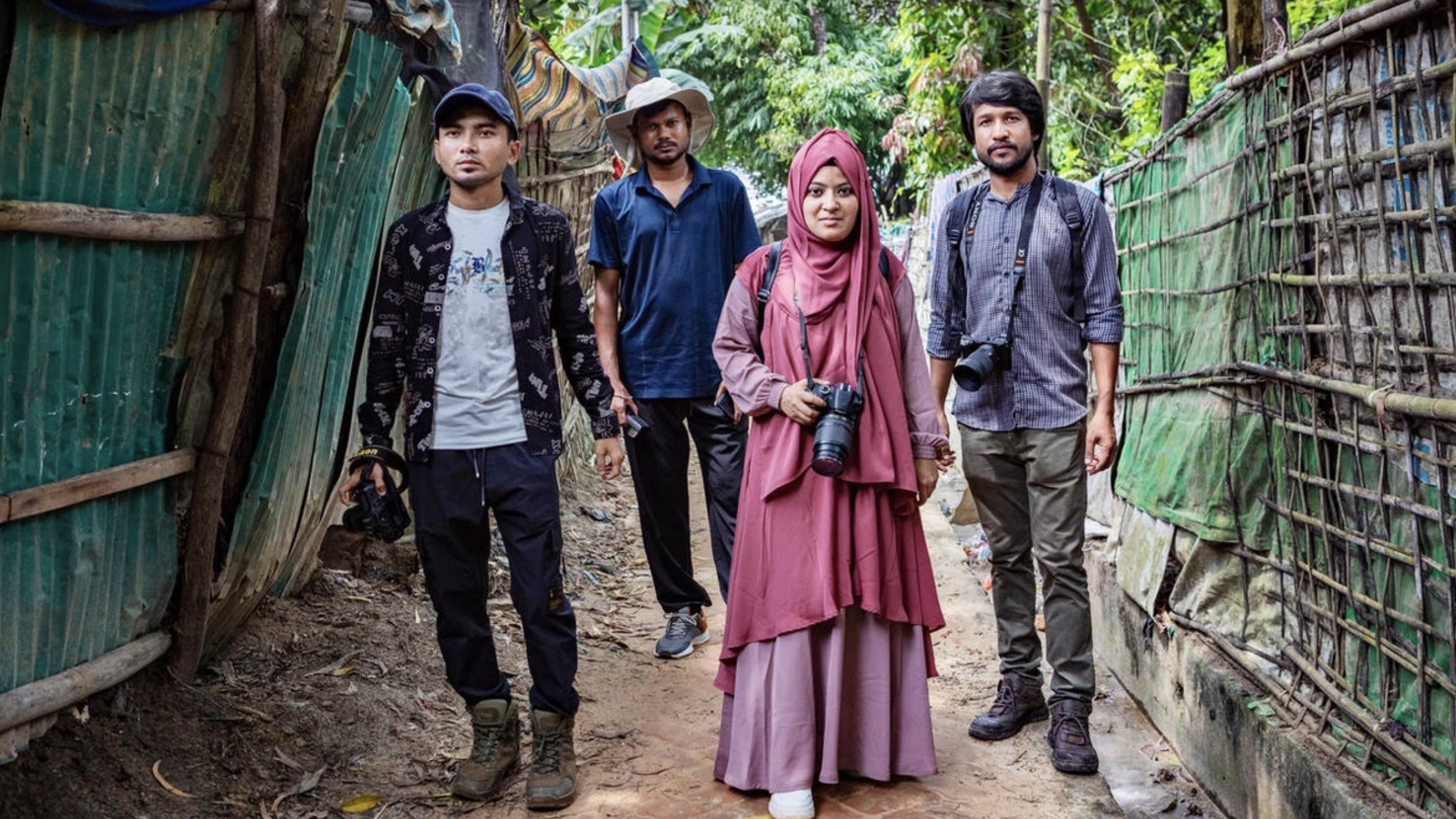 Sahat Zia Hero, Salim Khan, Shahida Win, and Abdullah Habib, winners of the 2023 Nansen Refugee Award for Asia and the Pacific, in Cox’s Bazar, Bangladesh. (UNHCR)