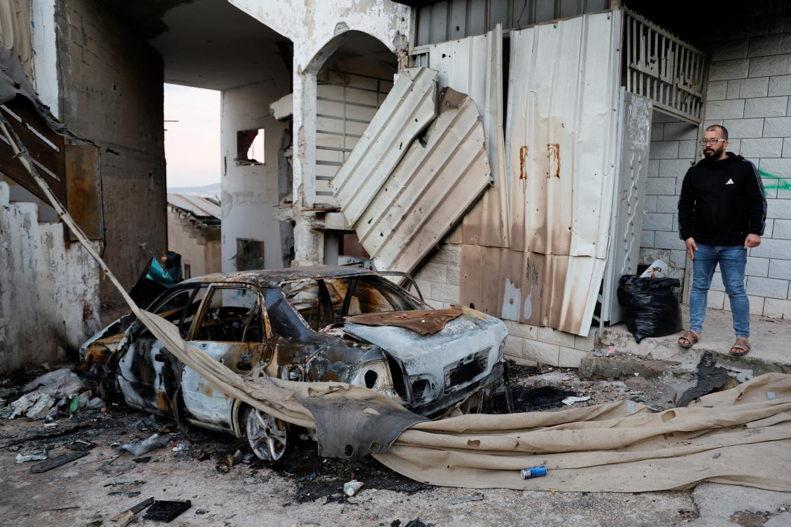 Israeli forces raided a refugee camp in the occupied West Bank city of Jenin and desecrated a mosque there. (Reuters)