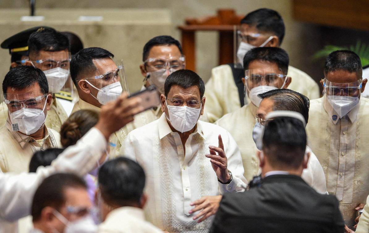 Rodrigo Duterte often threatened to kill people, including drug dealers and rights activists, when he was president from 2016 to 2022. (AFP)