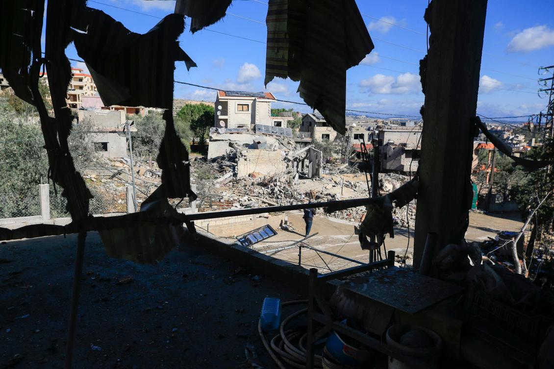 Destroyed house following Israeli bombardment during the past week, on the southern Lebanese village of Aitaroun, amid ongoing cross-border tensions as fighting continues with Hamas militants in Gaza. (Photo by AFP)