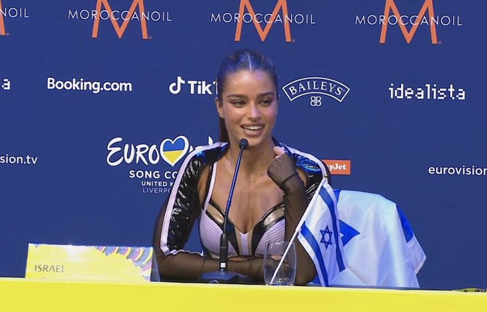 Israeli Noa Kirel, who previously served in the Israel Defense Forces, came third in the 2023 competition. (Screenshot/YouTube)