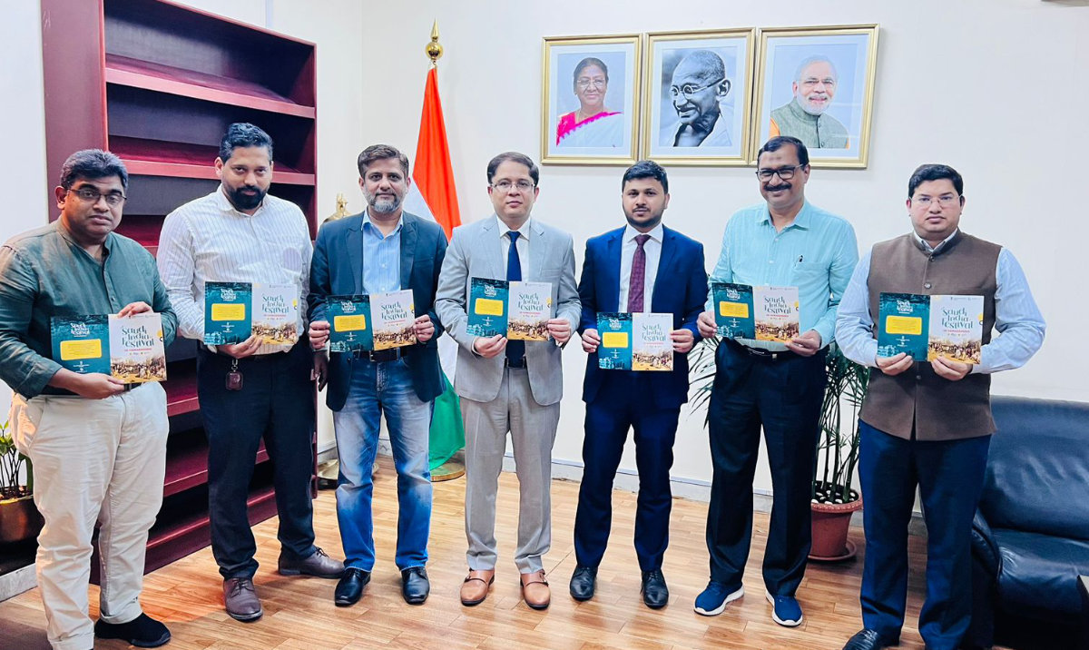 India’s Consul General Mohd Shahid Alam launched the festival’s brochure during a ceremony held at the consulate recently. (Supplied)