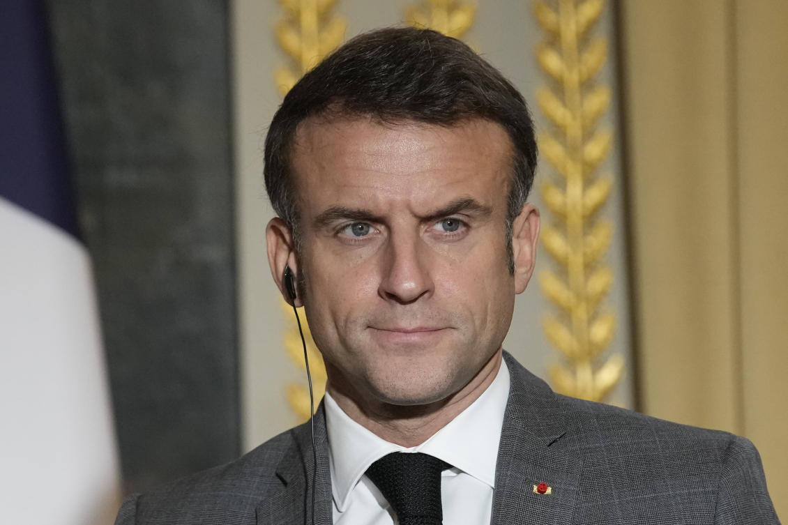 French President Emmanuel Macron. (AP)