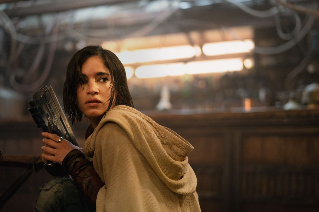 Sofia Boutella stars as Kora in “Rebel Moon – Part One: A Child of Fire.” (Netflix) (Supplied)