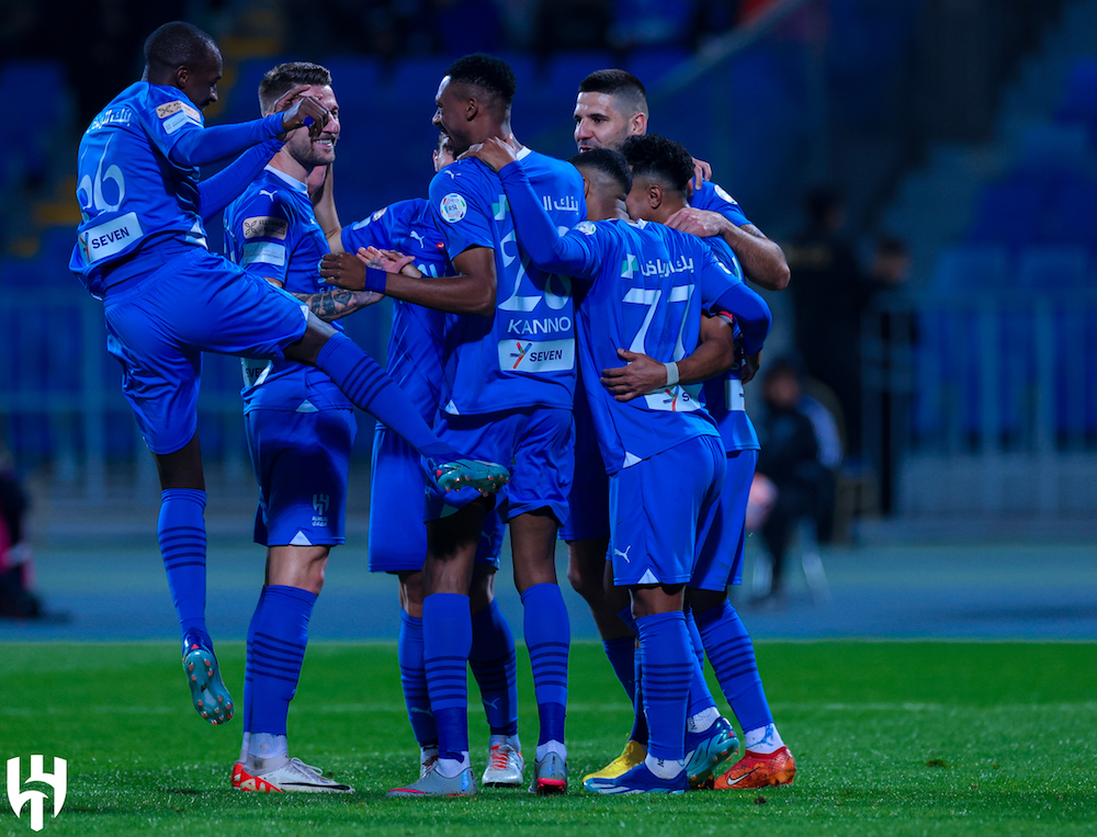 Al-Hilal moved 13 points clear of Al-Nassr following a 7-0 home thrashing of Abha on Thursday. (X/@AlHilal_FC)
