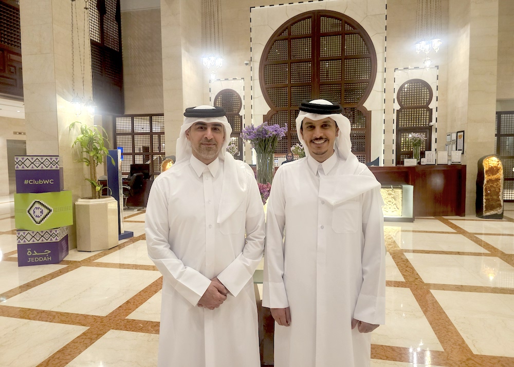 Shiekh Hamad bin Abdulaziz Al-Thani (right) and Hassan Al Kuwari (Supplied)