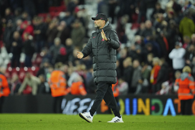 Liverpool manager Jurgen Klopp insisted Friday he had no qualms about criticising the atmosphere at Anfield during a midweek rout of West Ham. (AP/File)