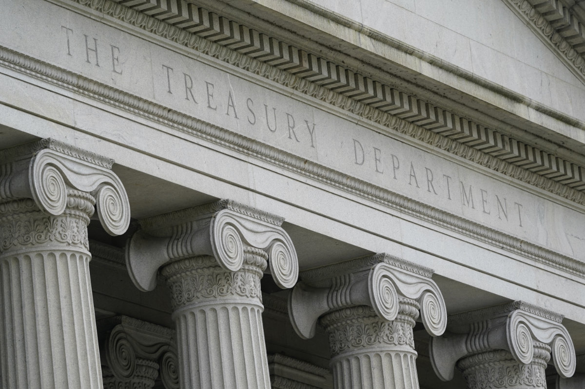 A view of the US Treasury Building in Washington, D.C. (AP/File)