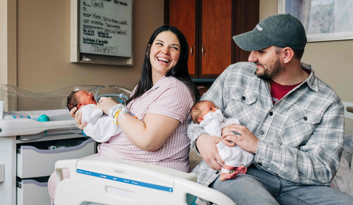 US woman with double uterus gives birth to rare twin girls