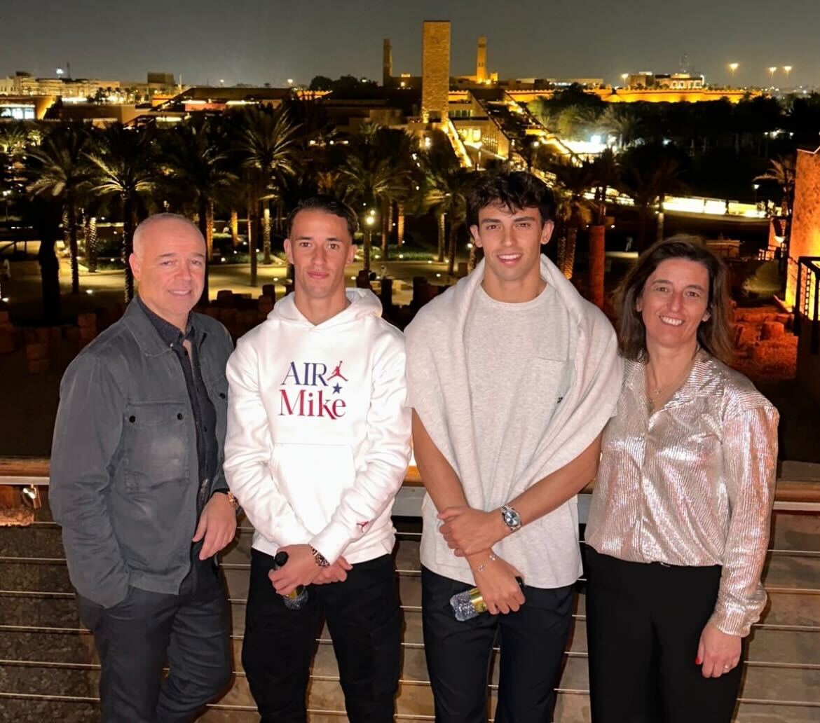 Portuguese footballer Joao Felix and his family visiting Diriyah, Saudi Arabia. (Instagram/@joaofelix79)