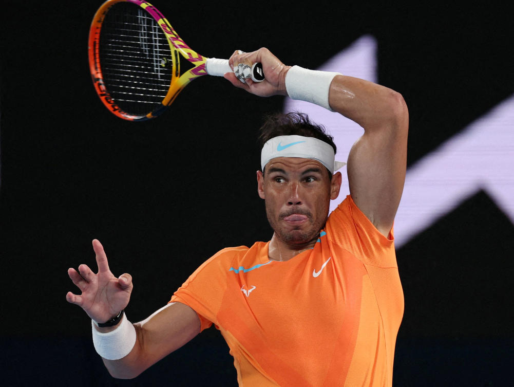 Spain’s Rafael Nadal in action during his second round match against Mackenzie Mcdonald of the US (REUTERS)