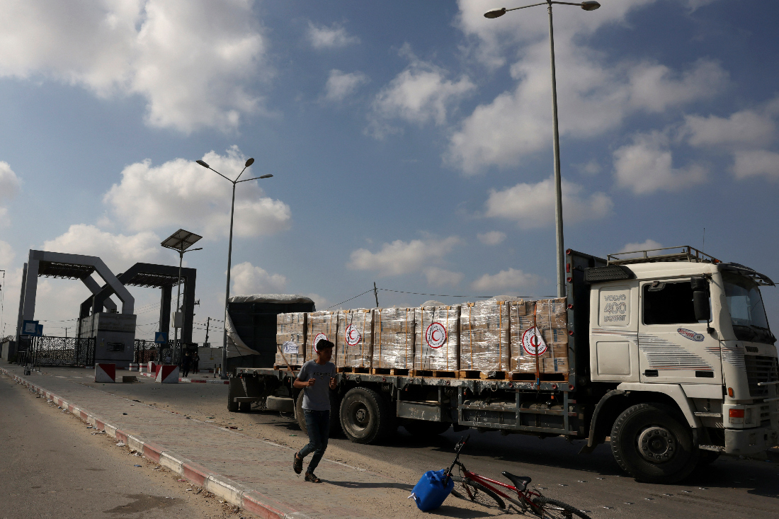 United Nations had previously said aid convoys had been shot at, without elaborating. (File/AFP)