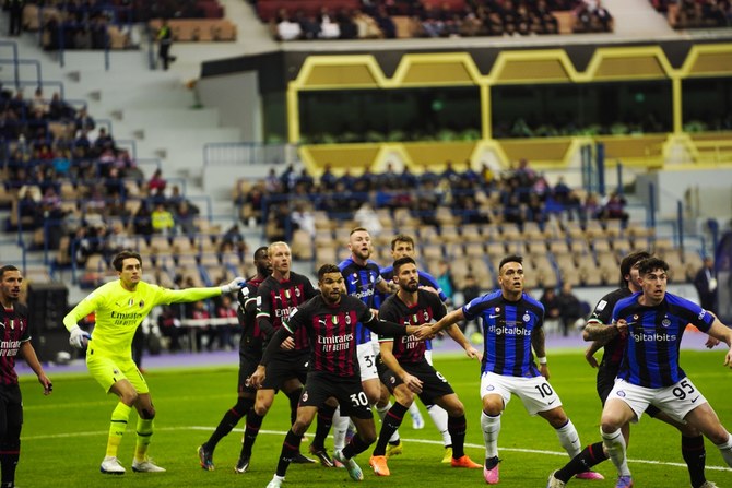 Italian cup holders Inter defeated the reigning Serie A champions AC Milan 3-0. (AN Photo/Abdulrahman Shalhoub)