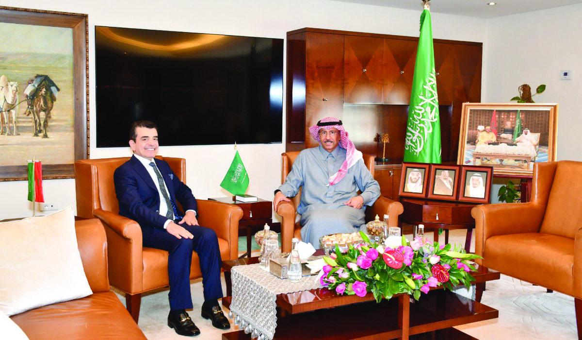 Dr. Sami bin Abdullah Al-Saleh holds talks with Dr. Salim Al-Malik in Rabat. (Supplied)