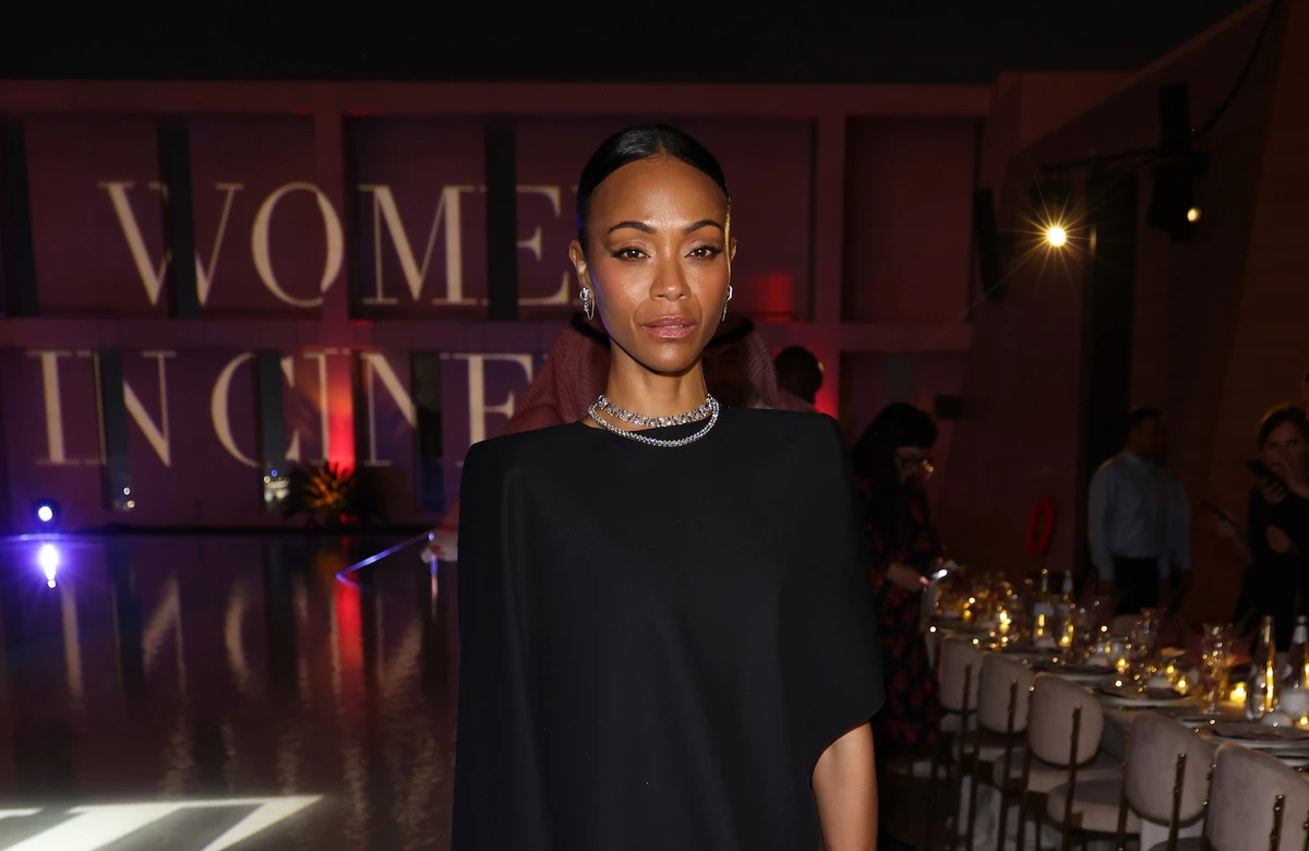 Zoe Saldana at the Women In Cinema Gala during the Red Sea International Film Festival. (Getty Images)
