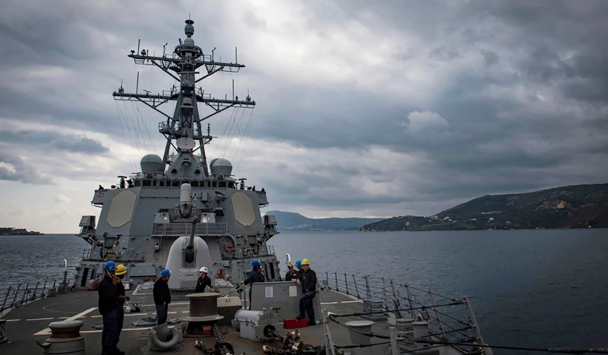 This Nov. 12, 2018 photo shows The USS Carney in the Mediterranean Sea. The American warship and multiple commercial ships came under attack Sunday, Dec. 3, 2023 in the Red Sea, the Pentagon said, potentially marking a major escalation in a series of maritime attacks in the Mideast linked to the Israel-Hamas war. (AP)