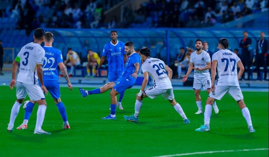 Action from Al-Hilal’s 2-1 win over Nassaji Mazandaran. (X/@Alhilal_EN)