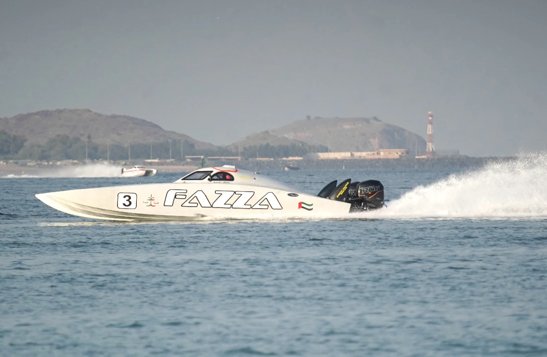 Fazza's Arif Al-Zaffain and Nadir Bin Hendi on the way to victory in Khor Fakkan. (Supplied)
