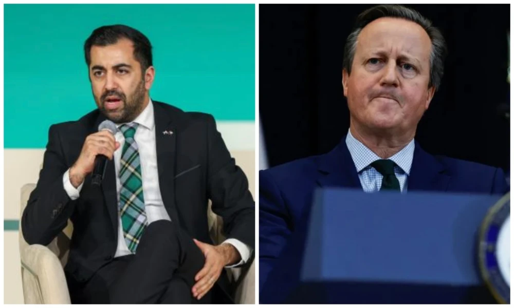 Scotland’s First Minister Humza Yousaf (pictured at COP28) branded British Foreign Secretary David Cameron “petty” and “misguided” over his threat to withdraw foreign office support for Scottish ministers on overseas trips. (Reuters)