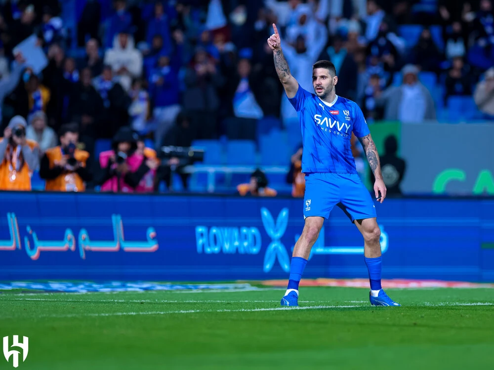 It was a hard-fought and hard-won three points with Aleksandar Mitrovic heading home late in the game after a rare goal from Saud Abdulhamid put the hosts ahead. (X/@Alhilal_EN)