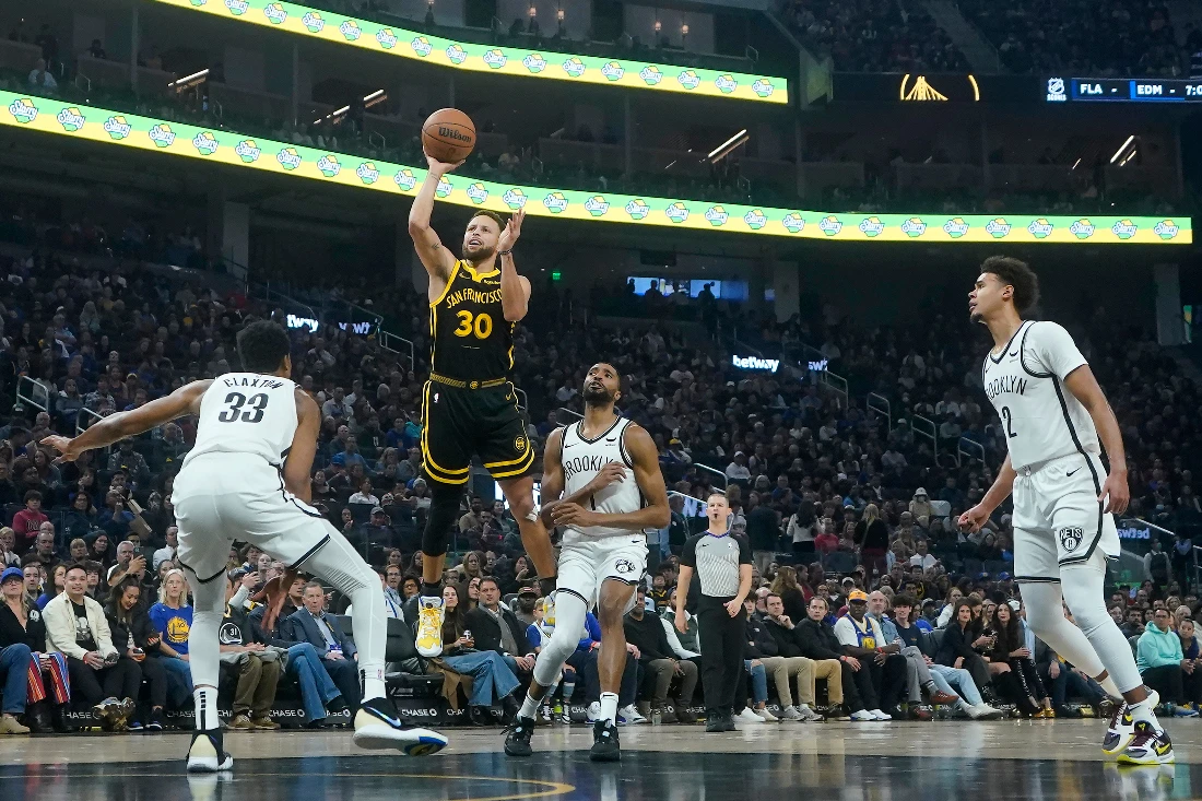 Warriors hold off Nets, Thunder stun NBA champion Nuggets