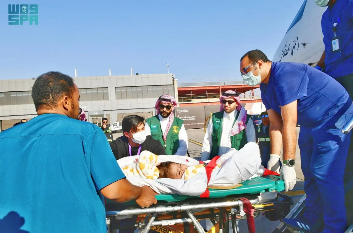 Eritrean conjoined twins Asma and Somaya Jaafar Abdo arrive in Riyadh on Sunday. (SPA)
