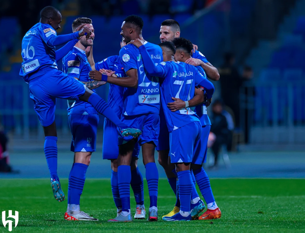 Al-Hilal moved 13 points clear of Al-Nassr following a 7-0 home thrashing of Abha on Thursday. (X/@AlHilal_FC)