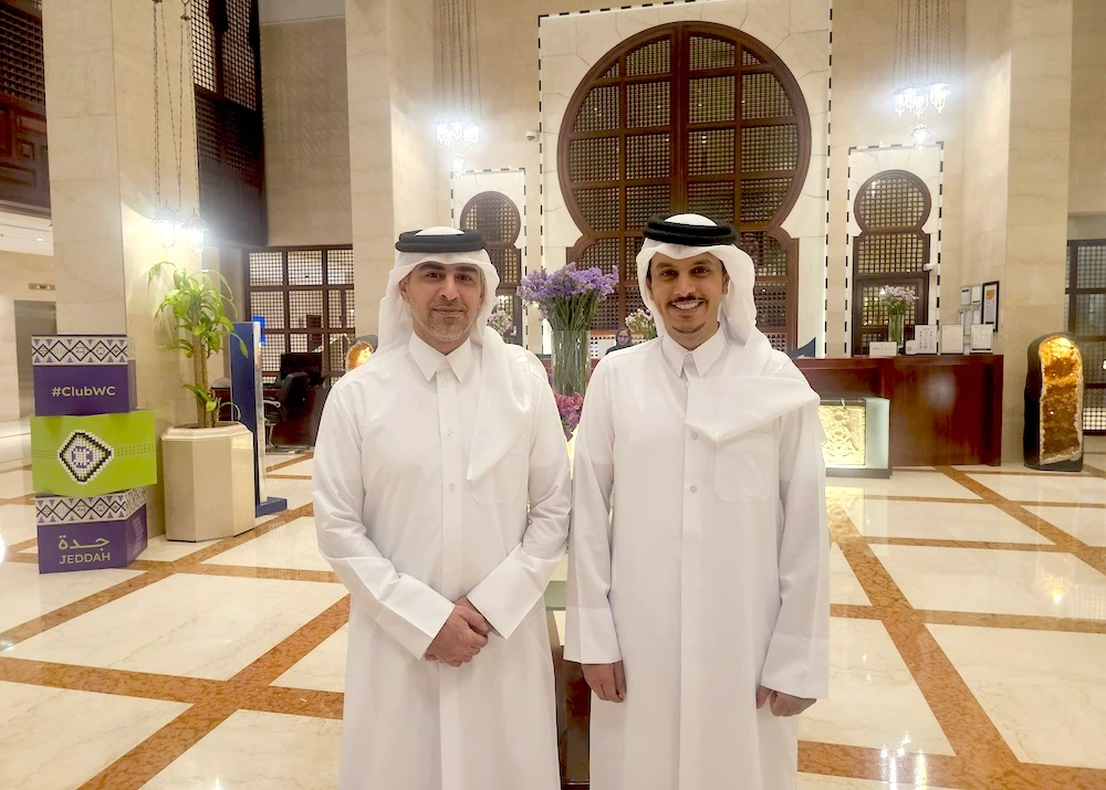 Shiekh Hamad bin Abdulaziz Al-Thani (right) and Hassan Al Kuwari (Supplied)