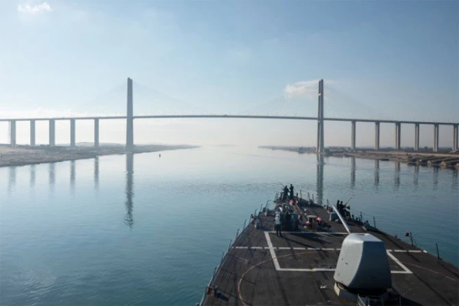 The US Navy's guided-missile destroyer USS Laboon has been on patrol in the Red Sea in the past days. (Photo courtesy of CENTCOM)