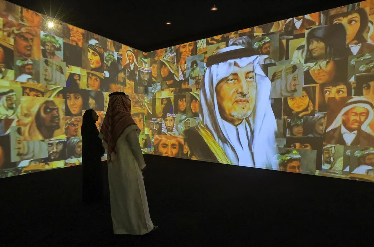 The “Home of My Thoughts” exhibition at Hittin Palace in Riyadh. (SPA)